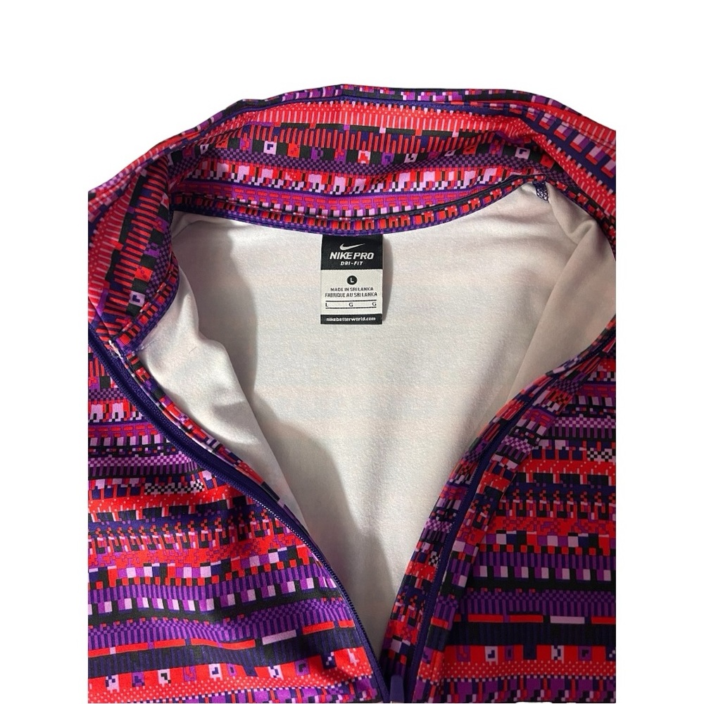 Nike Pro Hyperwarm Running  Women's Half Zip Pullover Thumb Holes Size Large - Picture 5 of 12